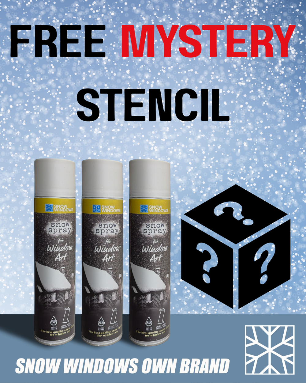 🎄 Christmas Early Bird Snow Spray Bundle – 3 Cans + FREE Mystery Stencil... ONLY IN NOVEMBER