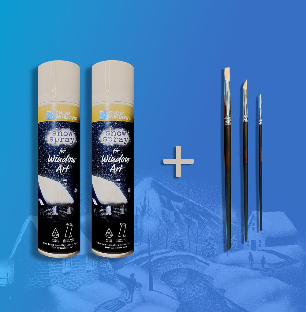❄️ The Snow Artist Kit – Brushes + 2 Cans (£17.99)