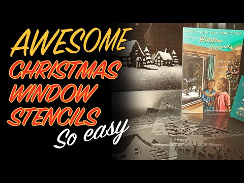 Snow Spray and Christmas Stencils Kit, 13oz Spray Snow, Four 5x5 Holiday  Stencils, Fun Window Décor Kit
